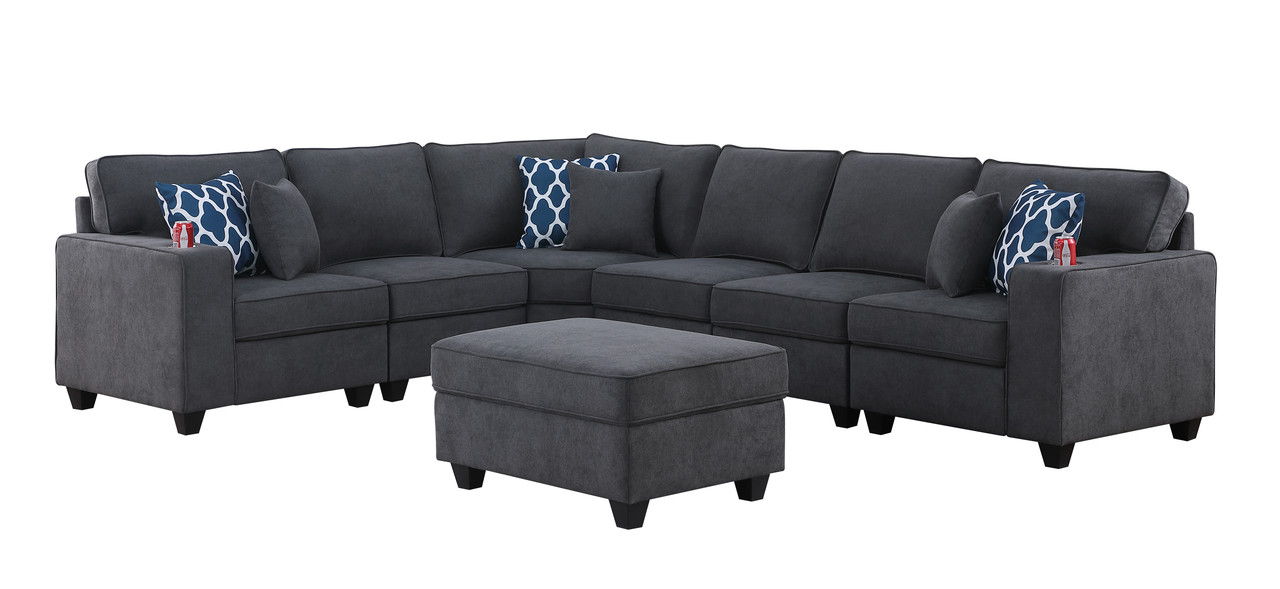 Cooper - Sectional Sofa With Ottoman And Cupholder