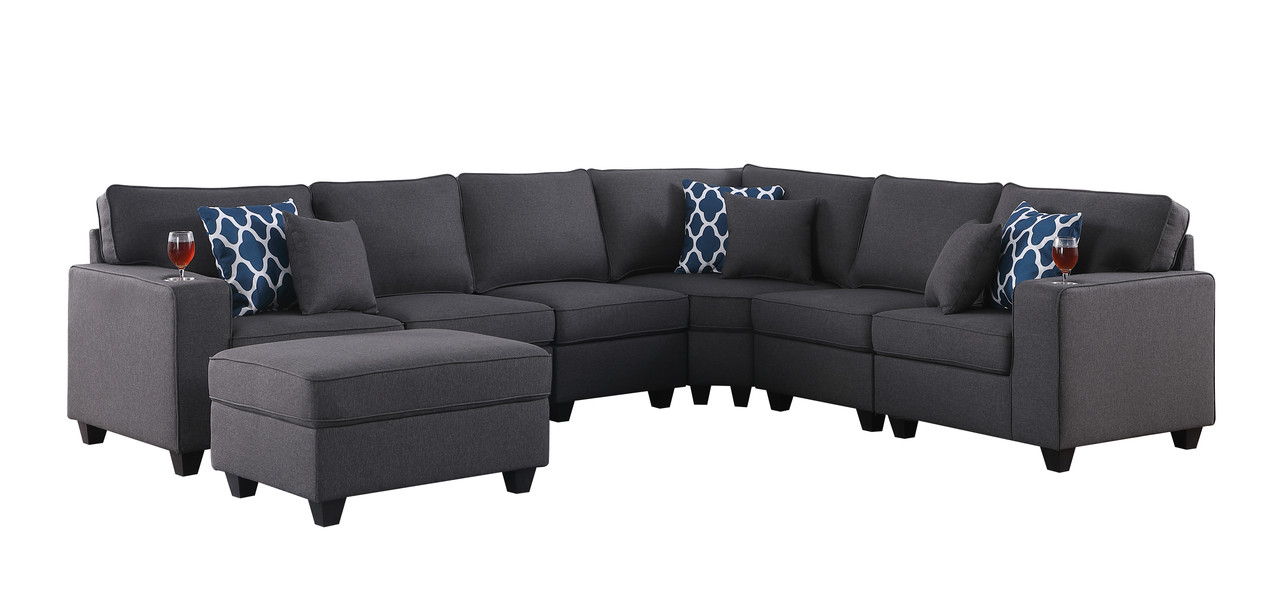 Cooper - Sectional Sofa With Ottomans And Cupholder
