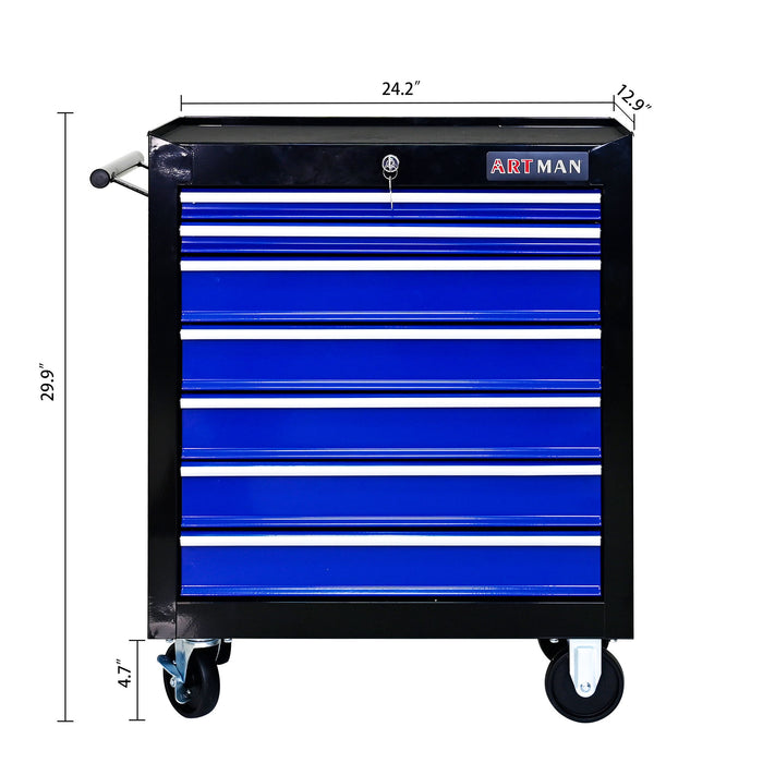 7 Drawers Multifunctional Tool Cart With Wheels