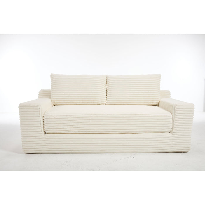 Convertible Loveseat Sofa Bed With Memory Foam & Steel Frame