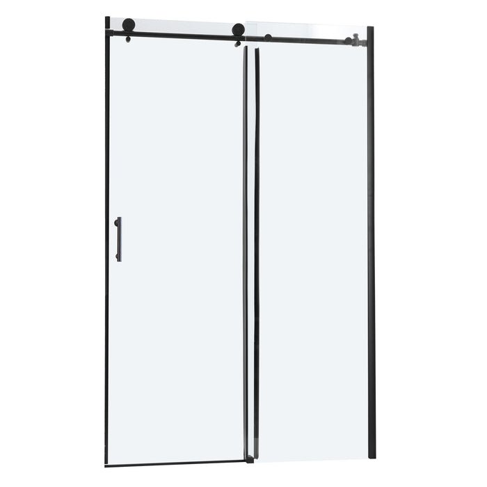 Single Sliding Bypass Shower Door Enclosure With Tempered Glass