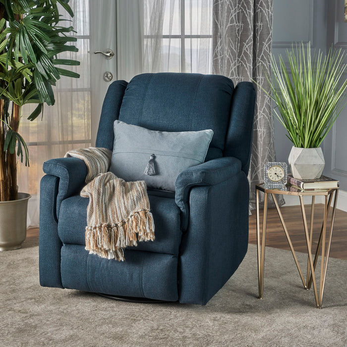 Contemporary Glider Recliner With Swivel Function