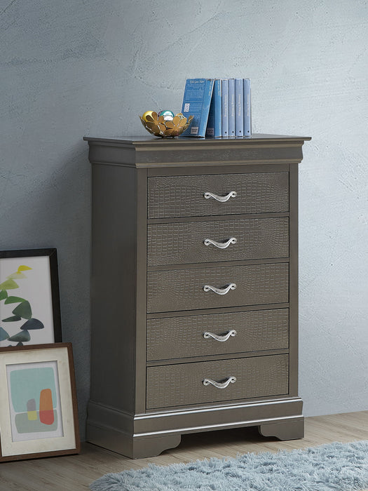 Sleek Transitional Chest - Metal Black