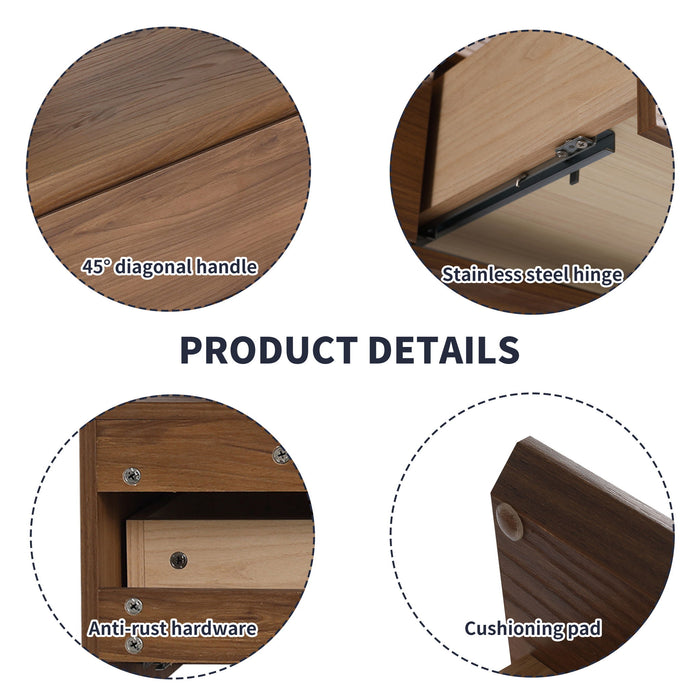 Modern Minimalist Bathroom Cabinet With Soft Close Drawers And Floating Mounting Design