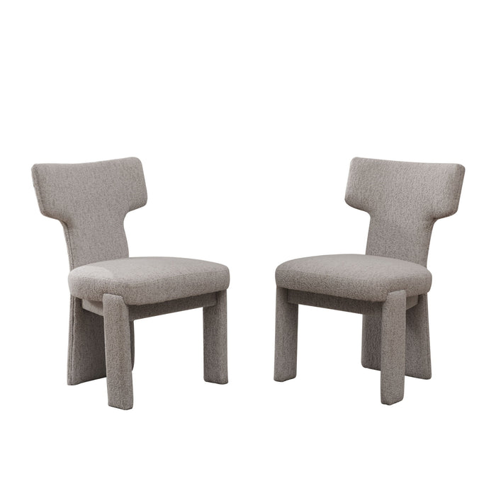 Armless Curved Back Accent Chairs (Set of 2)