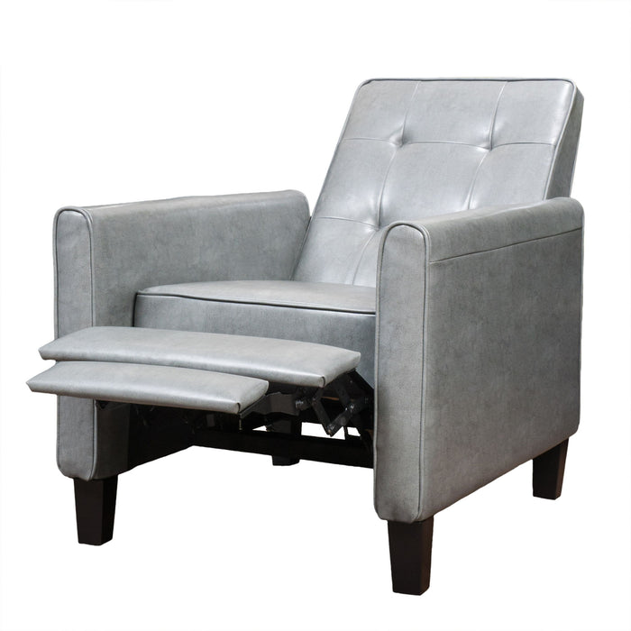 Wide Manual Club Recliner - Dark Gray
