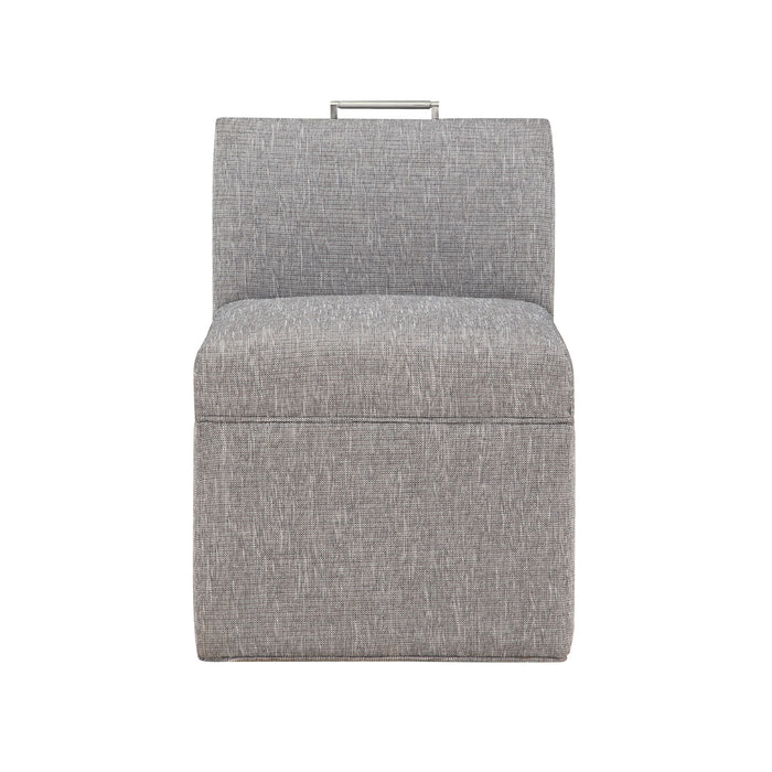 Della - Upholstered Castered Chair - Gray