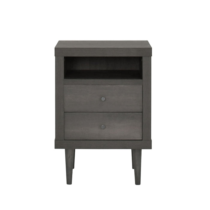 Nystrom - Mid Century Modern 2 Drawer Nightstand