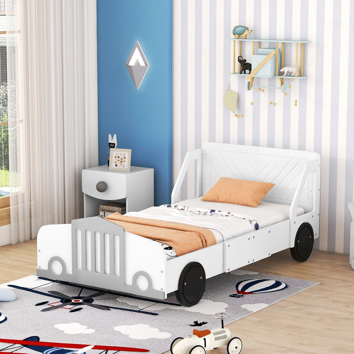 Car Shaped Platform Bed With Wheels