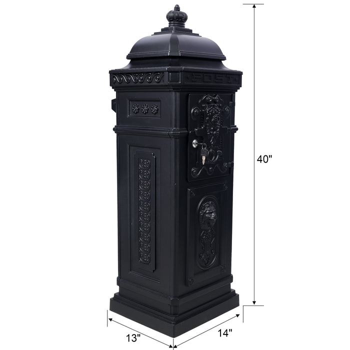 Mailboxs Residential Large-Capacity Letter Box, Rainproof Postbox Statue