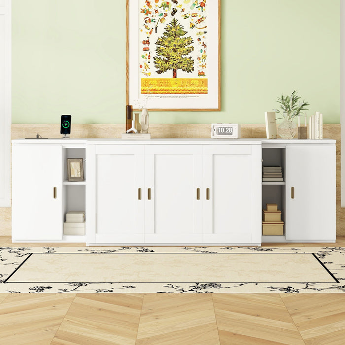 Murphy Bed With Shelves, Cabinets And USB Ports