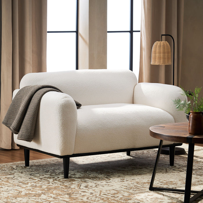 Sway - Upholstered Loveseat With Wood Legs And Round Arms