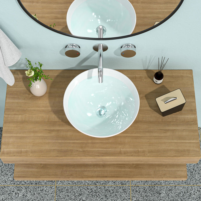 Modern Ceramic Circular Vessel Bathroom Sink