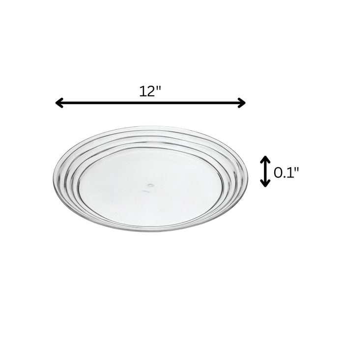 Designer Swirl Acrylic Dinner Plates (Set of 4)