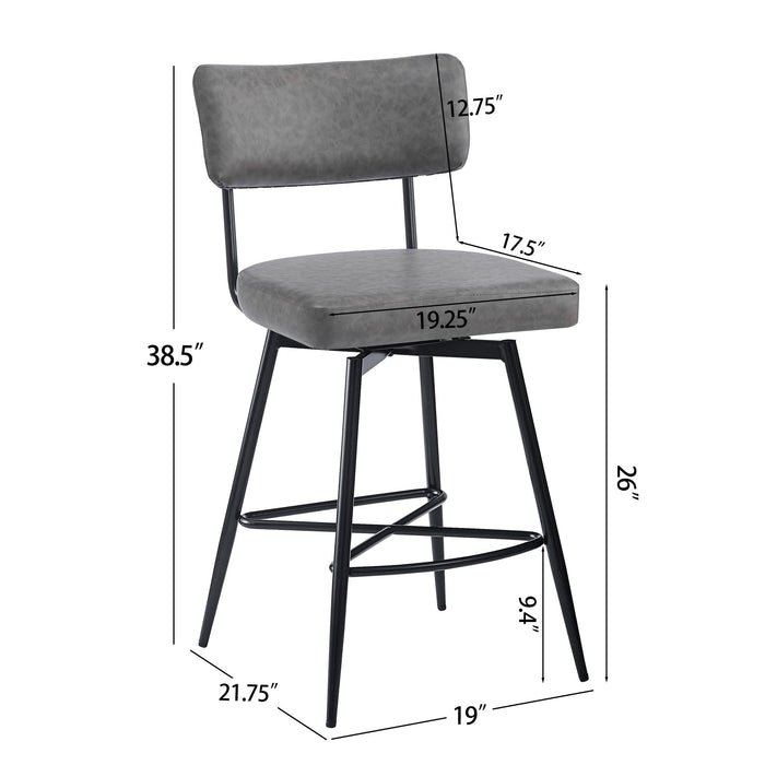 Retro Swivel Counter Stools (Set of 2)