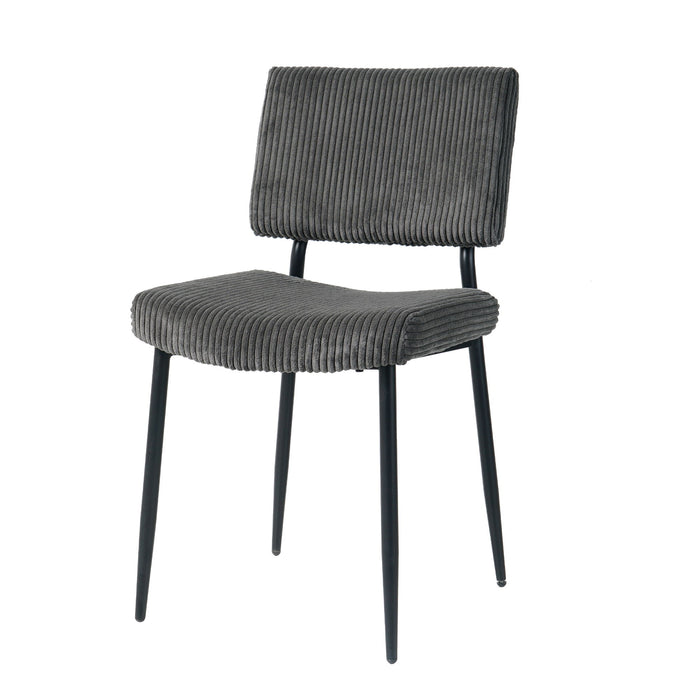 Modern Upholstered Dining Chair With Metal Legs
