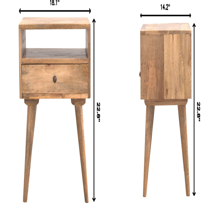 Nightstand With Open Slot - Oak