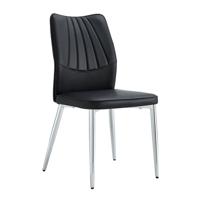 Modern Middle Ages Style Dining Chairs With Cushions And Metal Legs