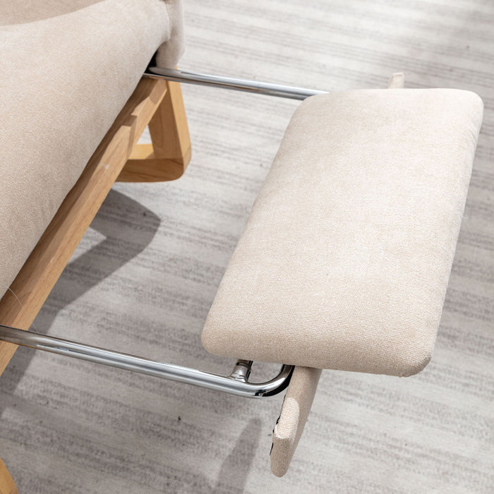 Accent Rocking Chair With Footrest, High Back