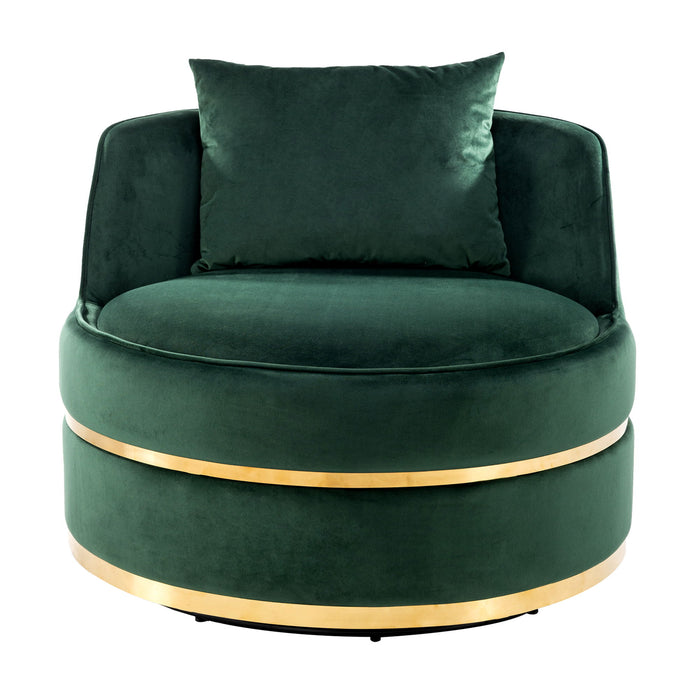 360 Degree Swivel Over Sized Upholstered Barrel Chair