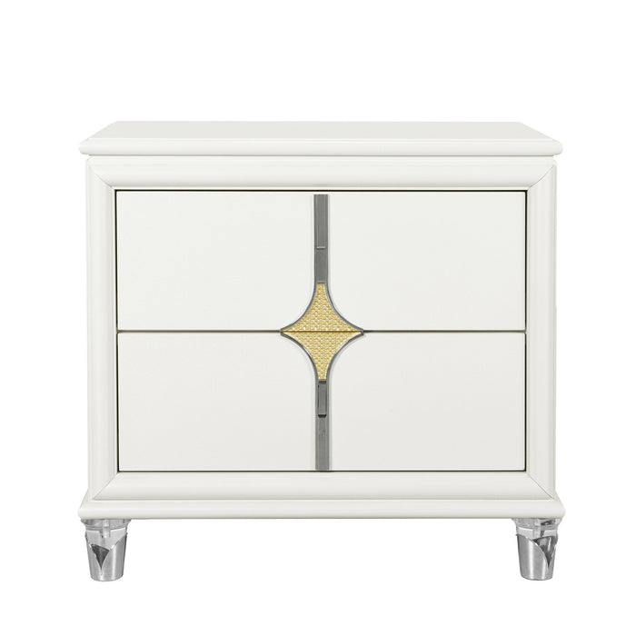 Uriuni - Nightstand - Gold / White