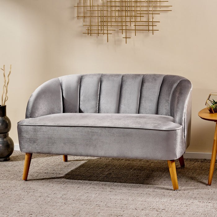 Modern Classic Shell Backed Loveseat