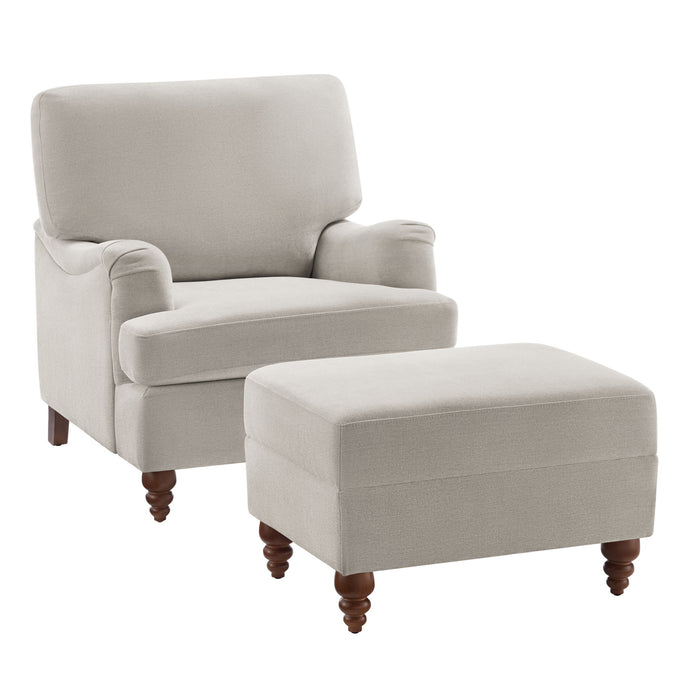 Candor - Chair And Ottoman Set - Beige
