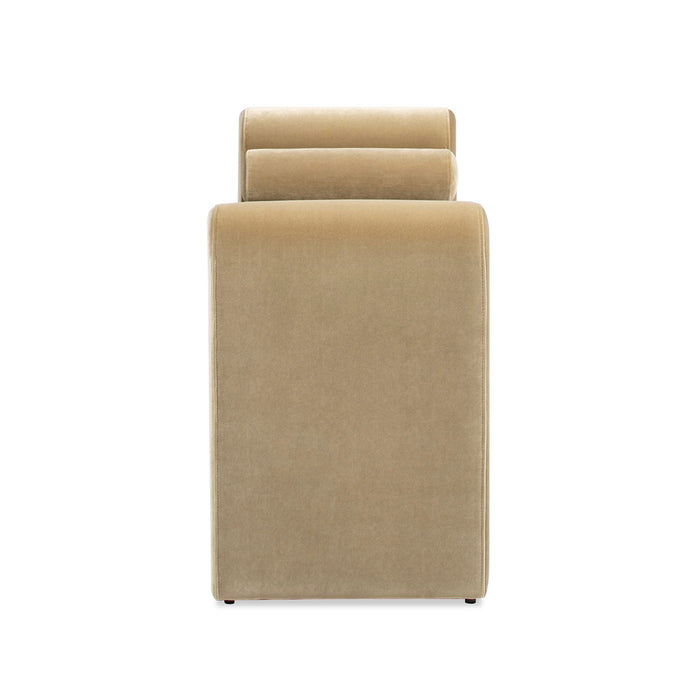 Mason - Arched Arm Bench With Bolster Pillows - Camel Brown Beige