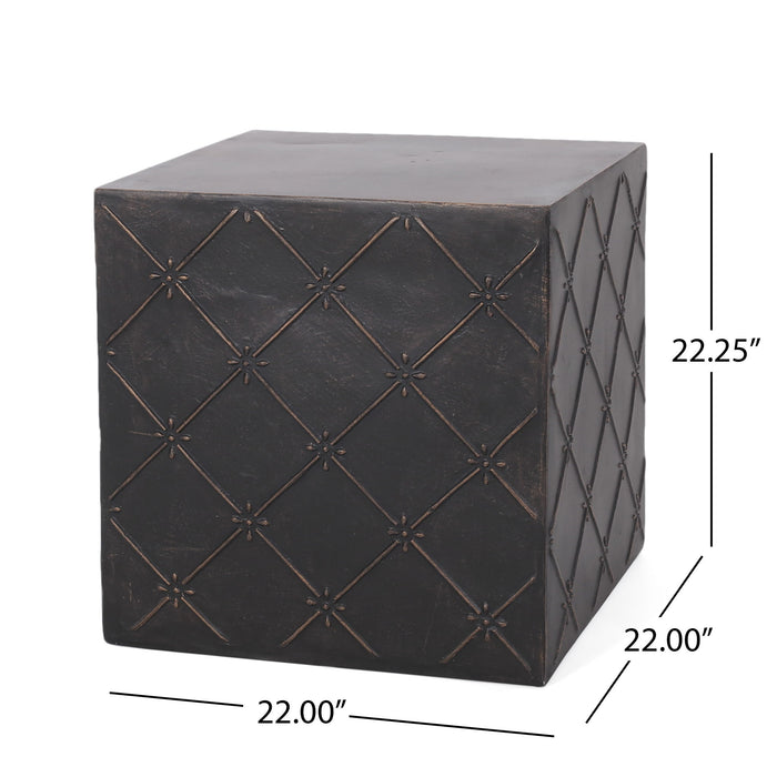 Outdoor Lightweight Concrete, Side Table - Copper