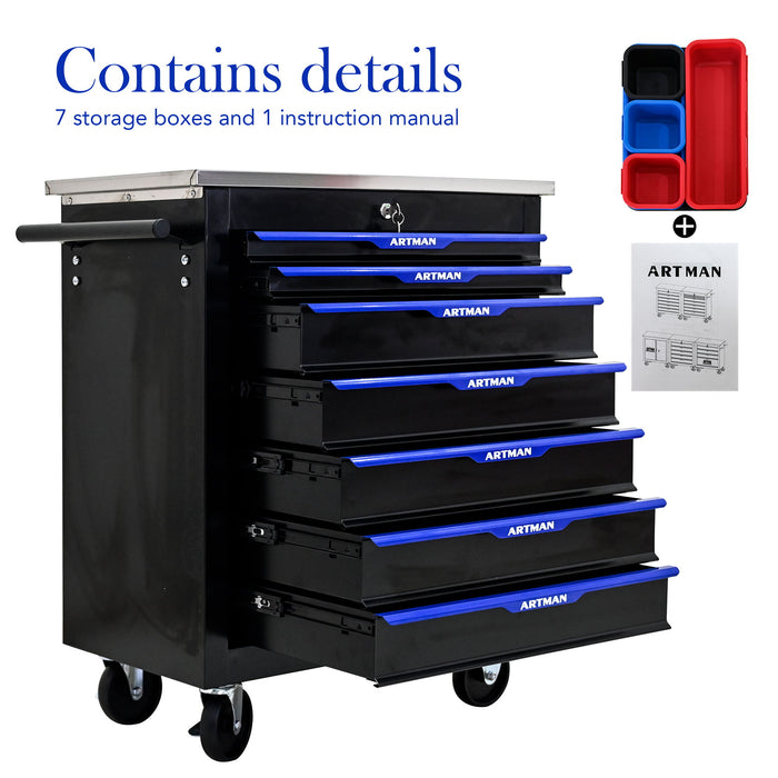 Drawer Multifunctional Tool Cart With Wheels