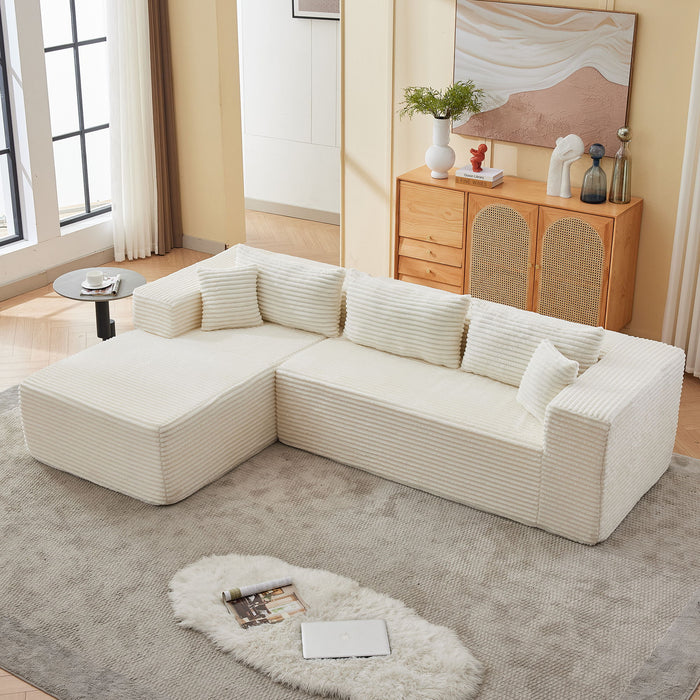 Modular Sofa With Golden Square Legs