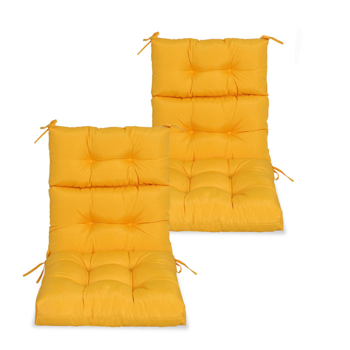2 Piece High Back Patio Chair Cushion Set