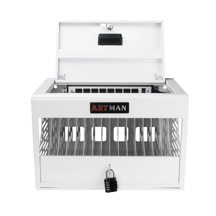 16 Bay Charging Cabinet For Laptop book, Locking Charging Station