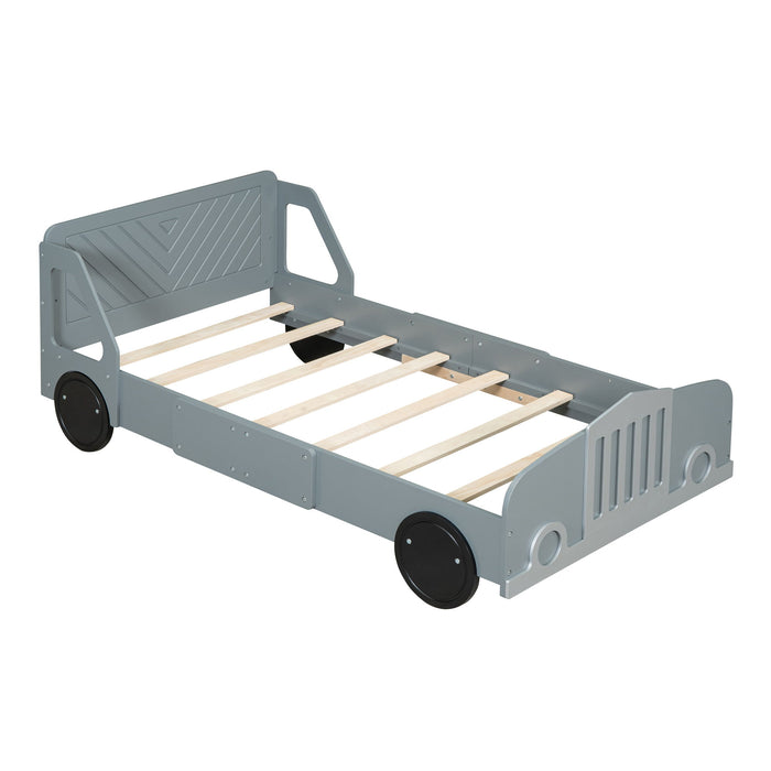 Car Shaped Platform Bed With Wheels