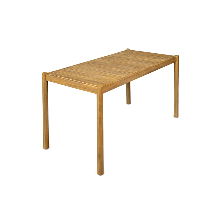 Classic Patio Dining Table, Acacia Wood - Light Teak