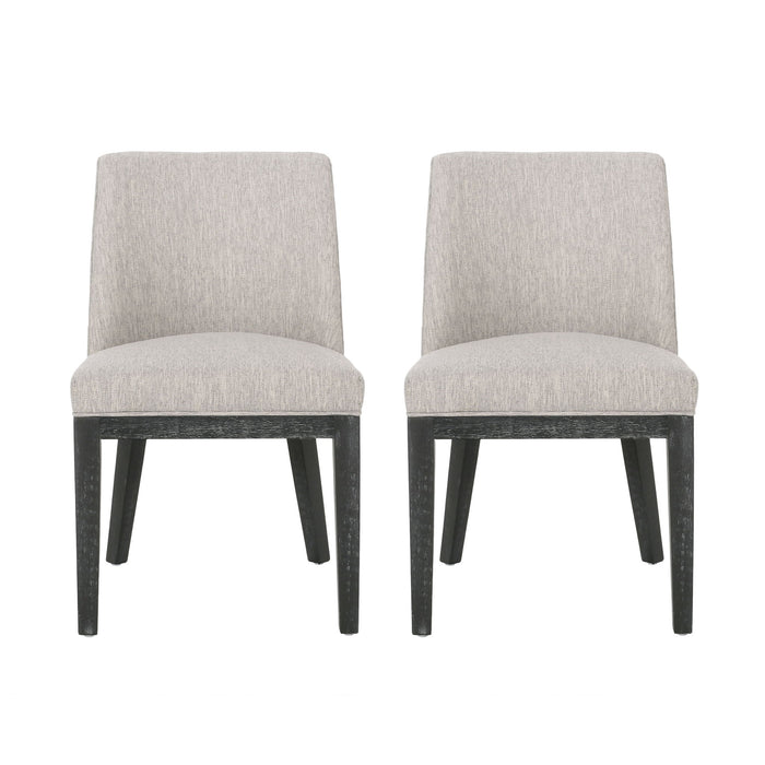 Modern Dining Chair With Durable Fabric Upholstery And Sturdy Wooden Frame (Set of 2)