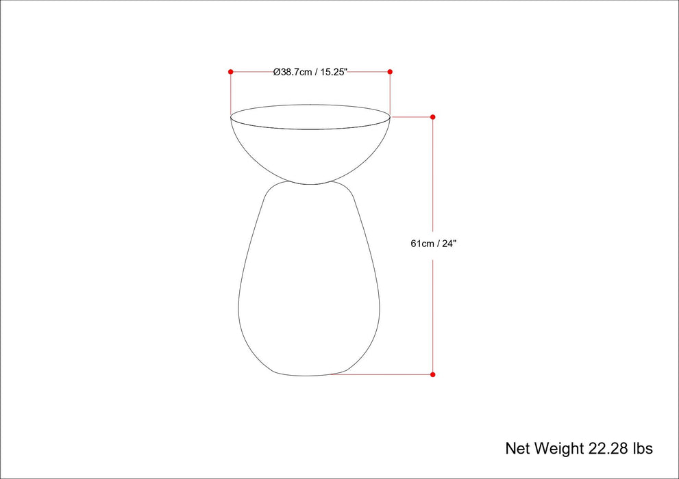 Clement - Cast Aluminum Side Table - Black