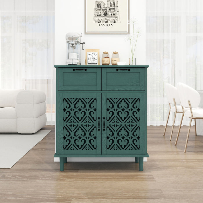2 Door 2 Drawer Elegant Cabinet