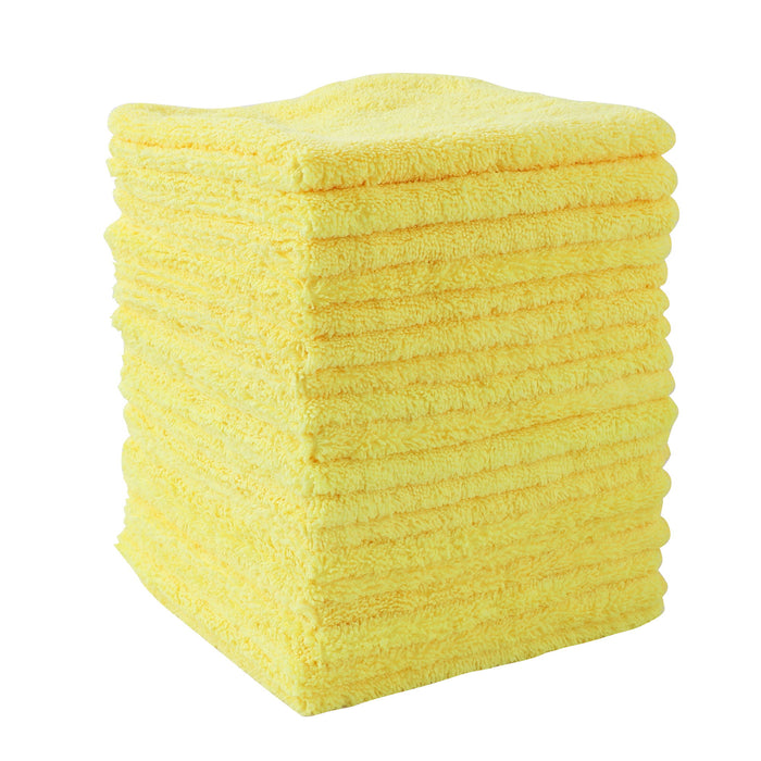 Multifunctional Microfiber Towel For Car Cleaning, Kitchen & Glass Scrubbing - Yellow
