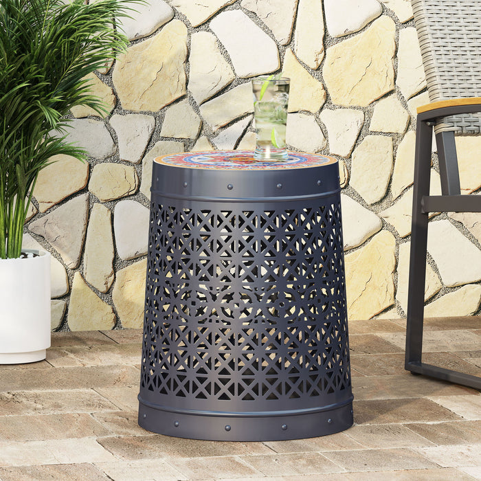Cranbrook - Side Table With Tile Mosaic Top