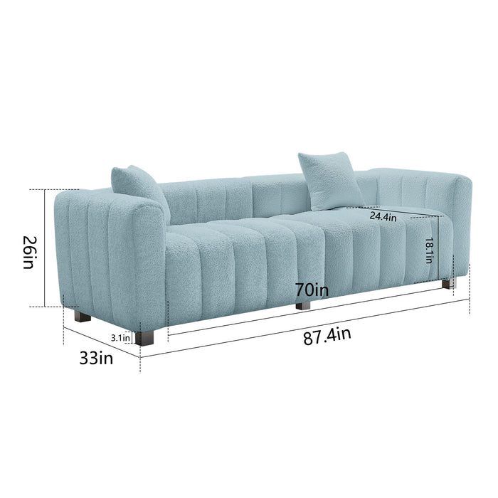 Modern 3 Seater Sofa With 2 Pillows