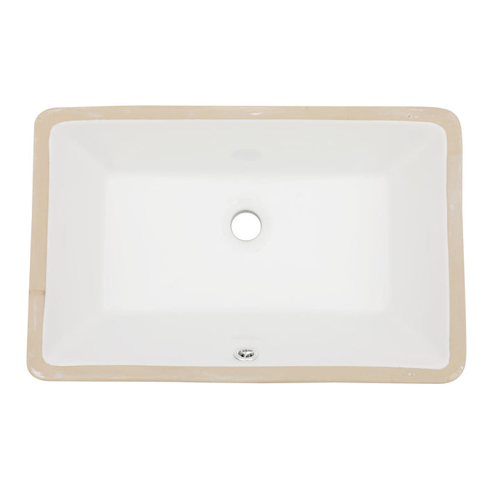 Modern Ceramic Undermount Bathroom Sink With Overflow, High Quality