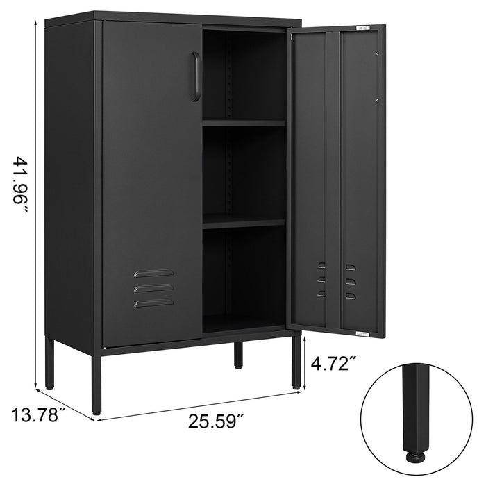 Suitable For Steel Storage Cabinets In Living Rooms, Kitchens, And Bedrooms, 2 Door Miscellaneous Storage Cabinet, Garage Tool Storage Cabinet, And Office File Cabinet 2 Movable Partitions