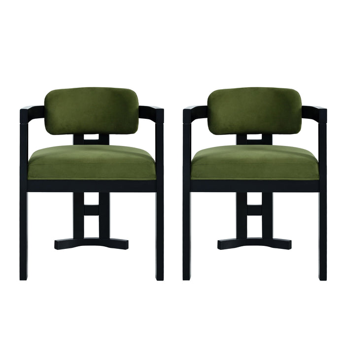 Stylish Indoor Upholstered Wood Dining Chair (Set of 2)