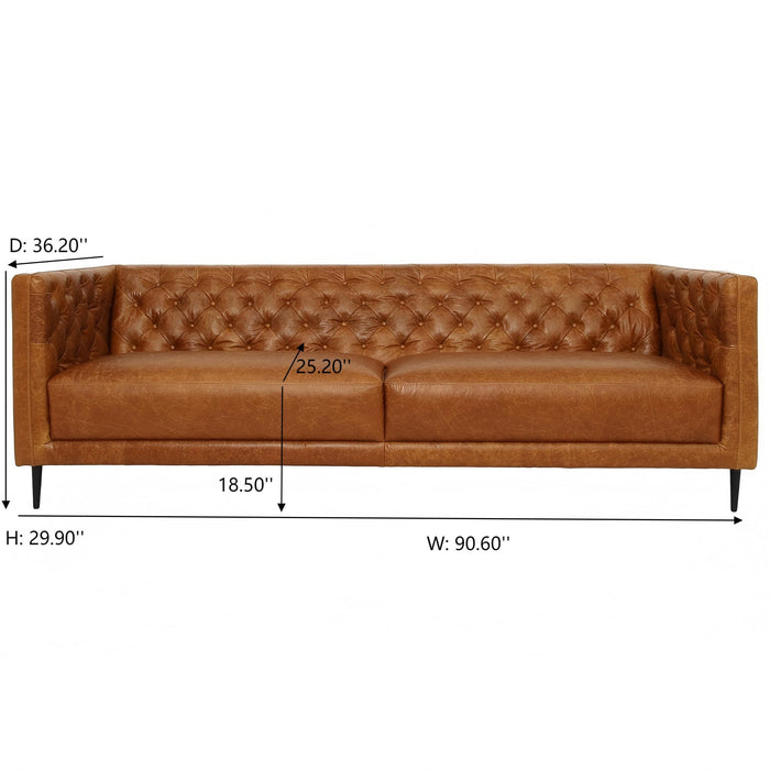 Vermont - Waxy Sofa - Cognac