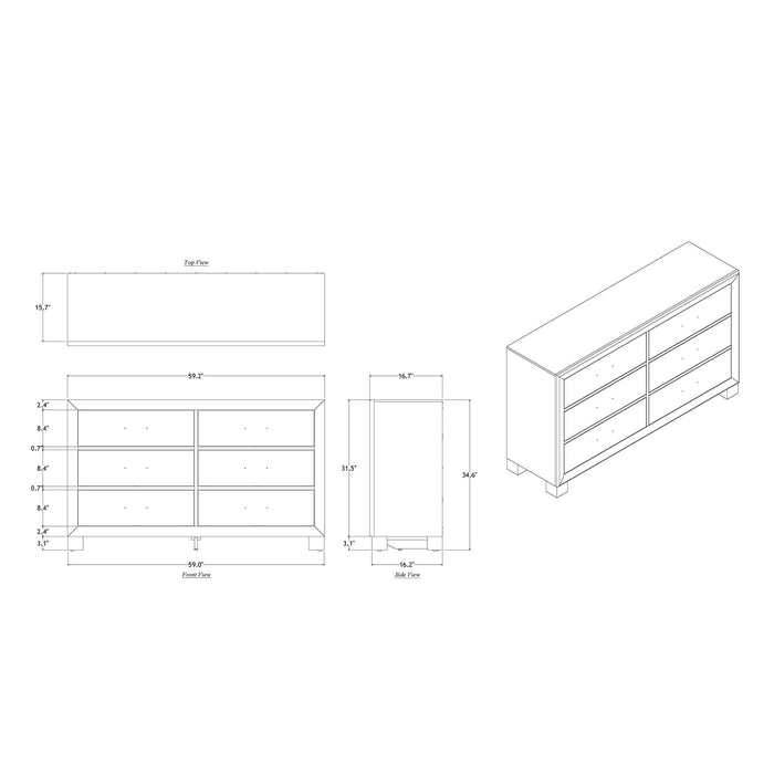 Rover - Dresser - Gray