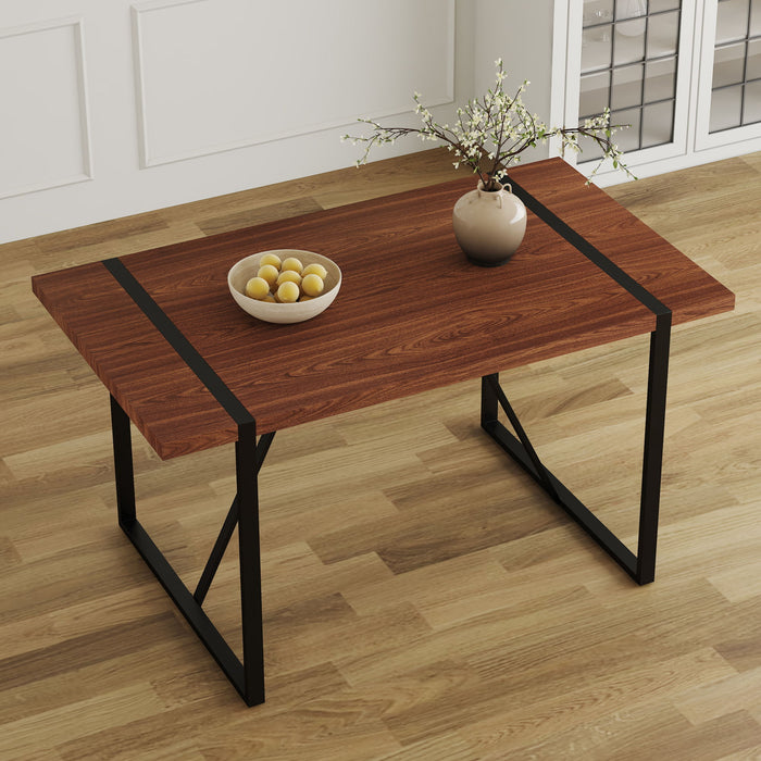 Industrial Rectangular Dining Table For 4 - 6 People