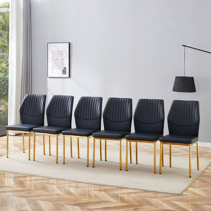 Luxury Simple Chair With Metal Gold Leg