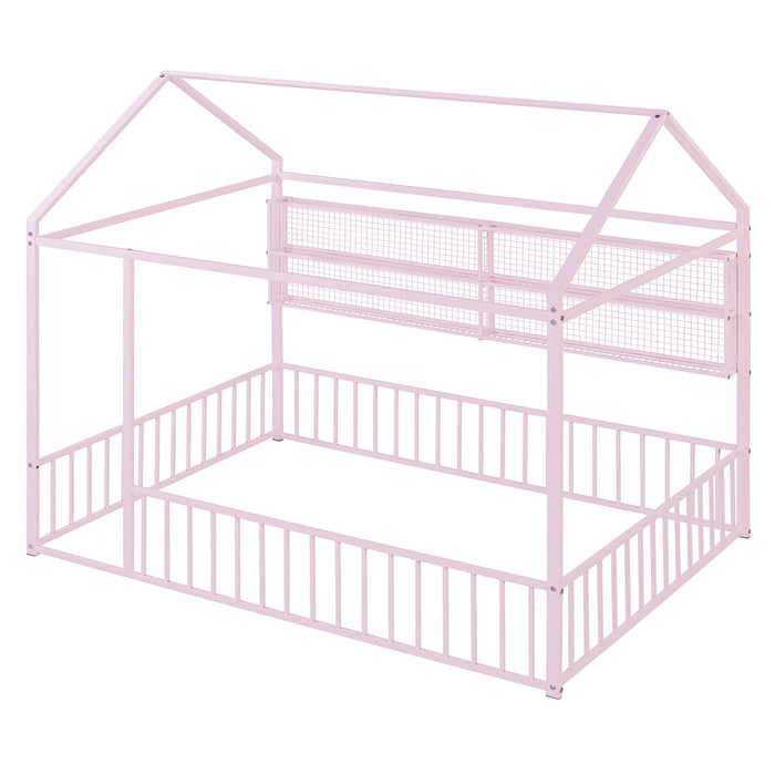 House Frame With Fence And Shelves