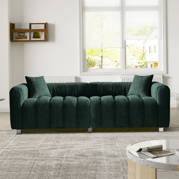 Modern 3 Seater Sofa With 2 Pillows